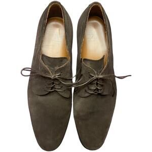 Aquatalia Brown Suede Oxford Lace Up Weatherproof Shoes Men's Size 13